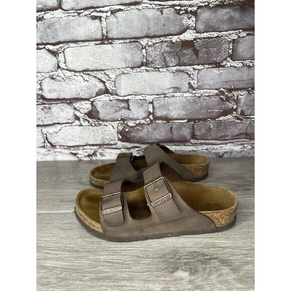 Birkenstock Arizona Mocha Brown Copper 2 Strap Slide Sandals Kids Sz 31EU/13M US - Picture 9 of 16